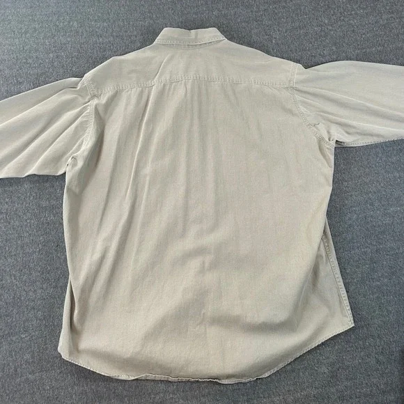 Lot of 3 VTG LL Bean Mens XXL Tall Guide Field Work Shirt Elbow Patches USA 90s - Picture 5 of 9